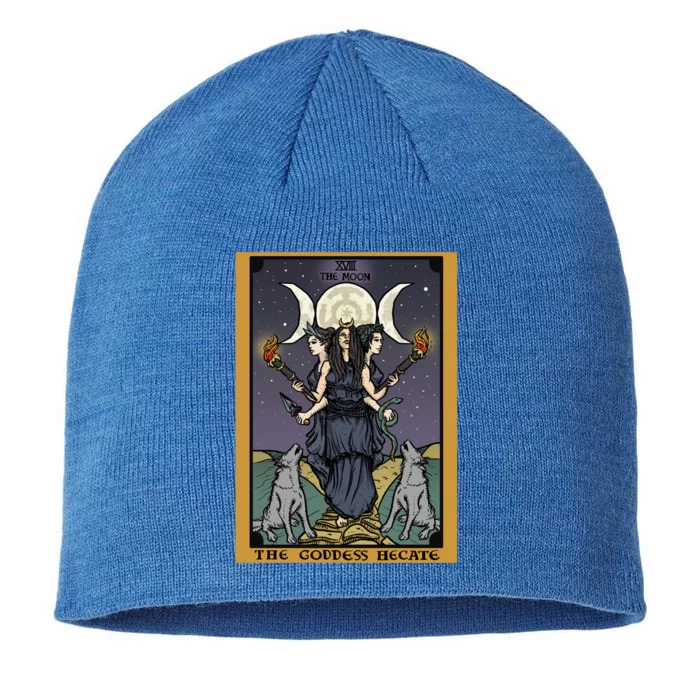 The Goddess Hecate Tarot Card Triple Moon Wiccan Pagan Witch Great Gift 8 1/2in Sustainable Knit Beanie