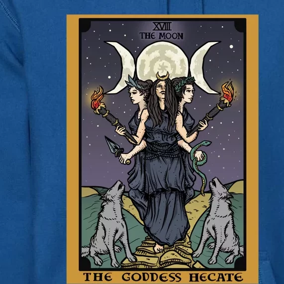 The Goddess Hecate Tarot Card Triple Moon Wiccan Pagan Witch Great Gift Premium Hoodie