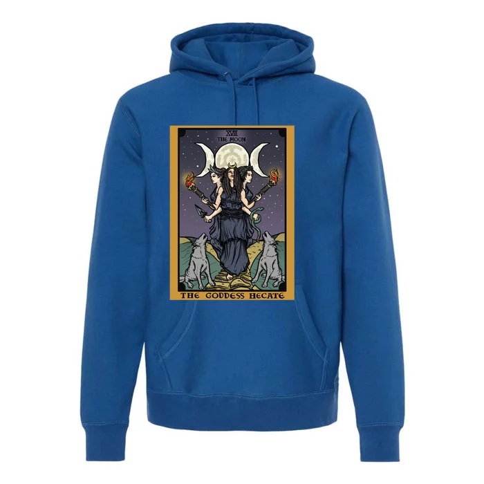 The Goddess Hecate Tarot Card Triple Moon Wiccan Pagan Witch Great Gift Premium Hoodie