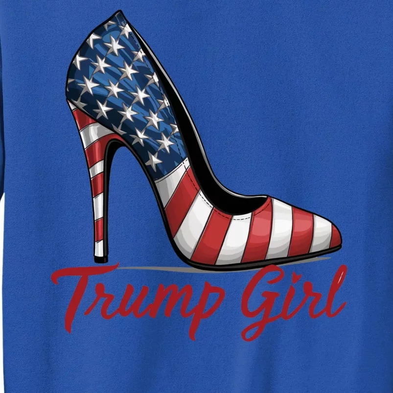 Trump Girl High Heels Stilettos American Flag Trump 2024 Election Season Attire Tall Sweatshirt