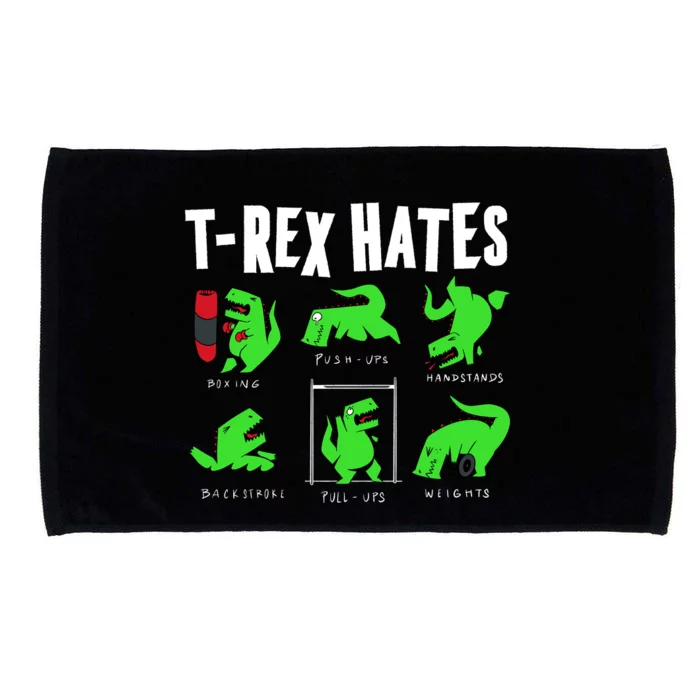 TRex Gym Hating Dinosaur Microfiber Hand Towel