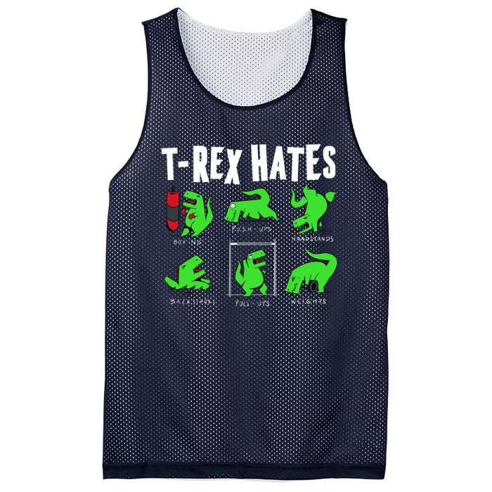 TRex Gym Hating Dinosaur Mesh Reversible Basketball Jersey Tank