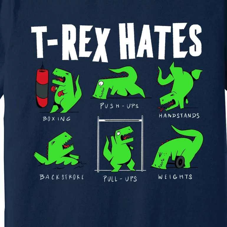 TRex Gym Hating Dinosaur Premium T-Shirt