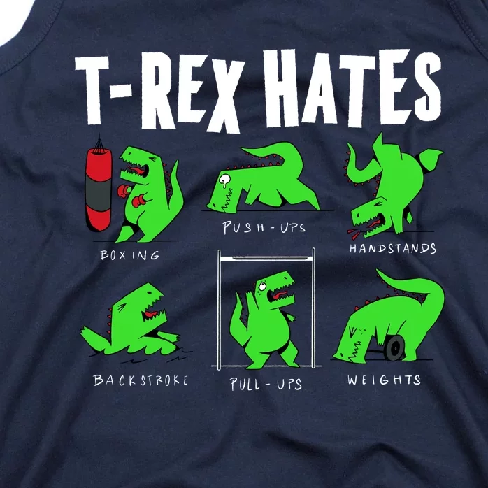 TRex Gym Hating Dinosaur Tank Top