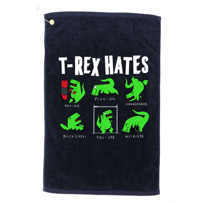 TRex Gym Hating Dinosaur Platinum Collection Golf Towel