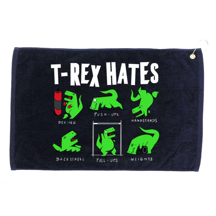 TRex Gym Hating Dinosaur Grommeted Golf Towel