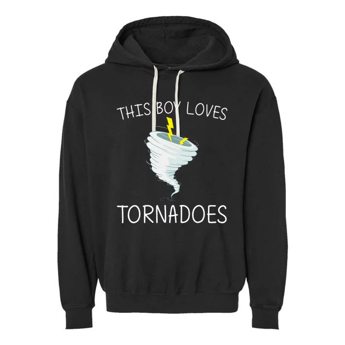 Tornado Gift Hurricane Weather Chaser Garment-Dyed Fleece Hoodie