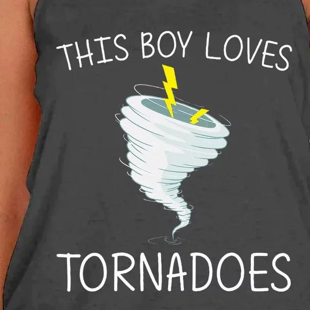 Tornado Gift Hurricane Weather Chaser Women's Knotted Racerback Tank