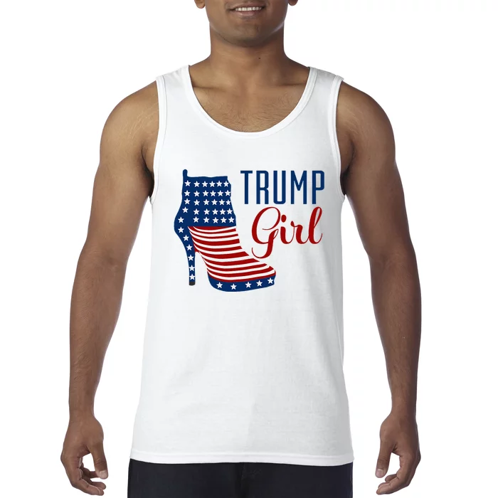 Trump Girl High Heel With Flag Tank Top