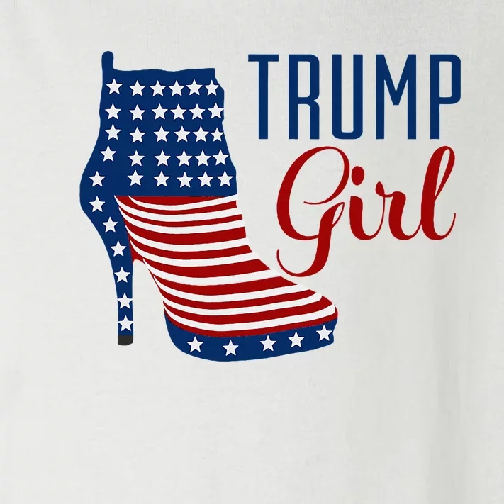 Trump Girl High Heel With Flag Toddler Long Sleeve Shirt