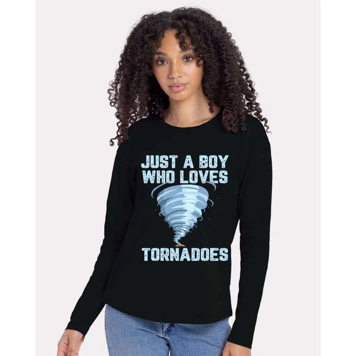 Tornado Gift Hurricane Weather Chaser Womens Cotton Relaxed Long Sleeve T-Shirt