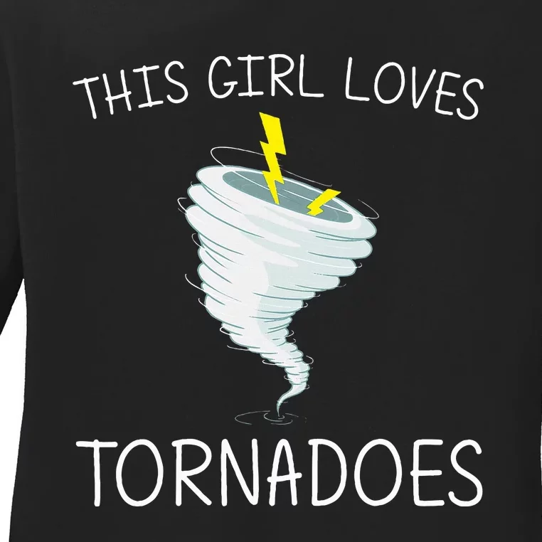 Tornado Gift Hurricane Weather Chaser Ladies Long Sleeve Shirt