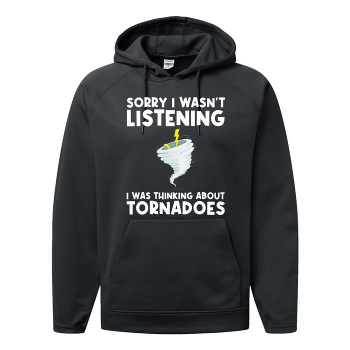 Tornado Gift Hurricane Weather Chaser Performance Fleece Hoodie