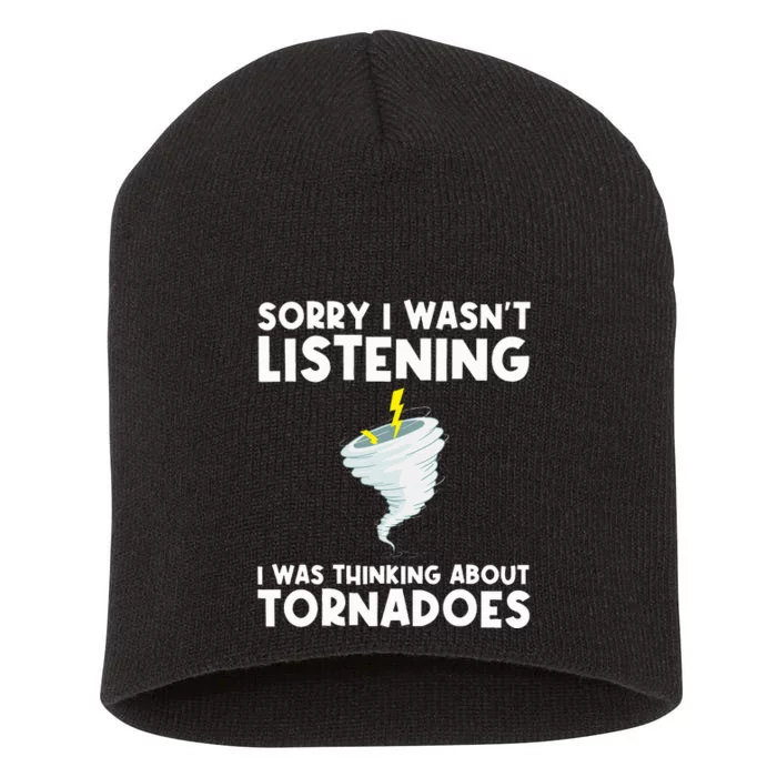 Tornado Gift Hurricane Weather Chaser Short Acrylic Beanie