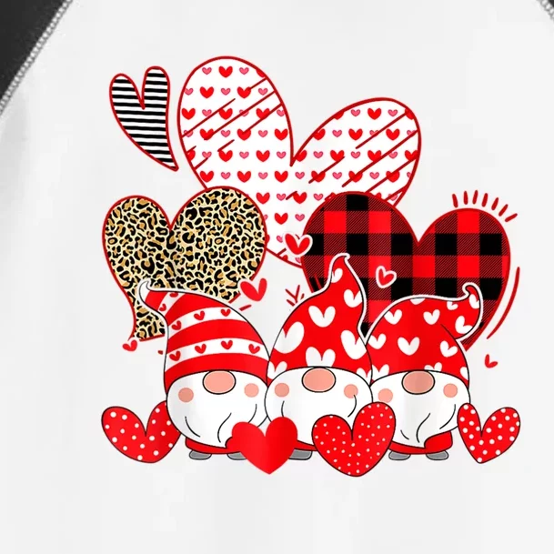 Three Gnomes Holding Hearts Valentines Day Gifts For Her Toddler Fine Jersey T-Shirt