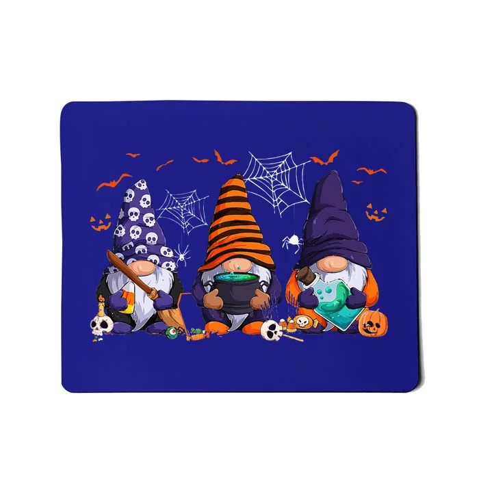 Three Gnomes Happy Halloween Fall Candy Corn Pumpkin Mousepad