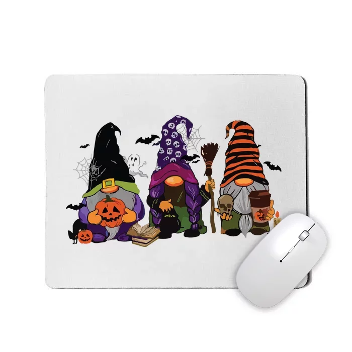 Three Gnomes Happy Halloween Fall Candy Corn Pumpkin Mousepad