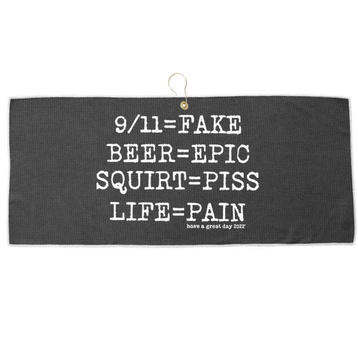 That Go Hard 9 11 Fake Beer Epic Squirt Piss Life Pain Large Microfiber Waffle Golf Towel