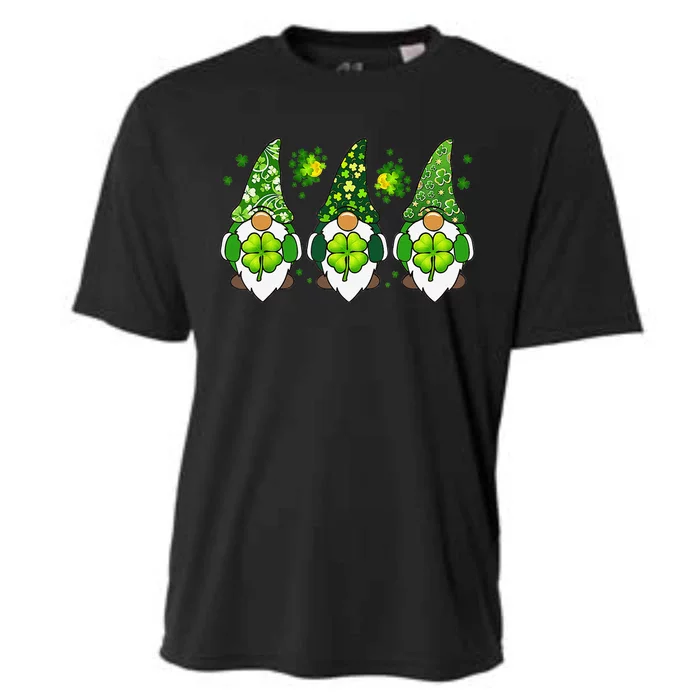 Three Gnomes Happy St Patrick's Day Cooling Performance Crew T-Shirt