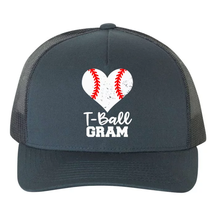 T-Ball Gram Heart Funny T-Ball Grandma Yupoong Adult 5-Panel Trucker Hat