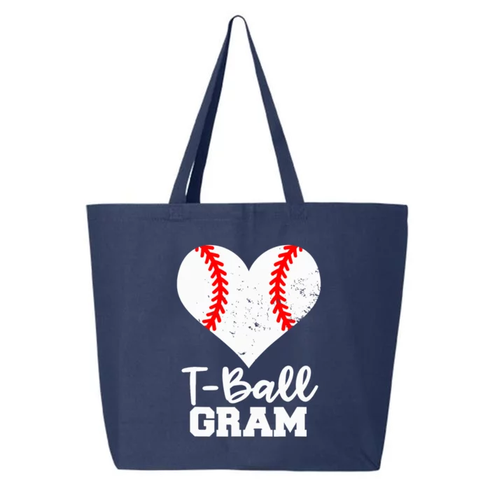 T-Ball Gram Heart Funny T-Ball Grandma 25L Jumbo Tote