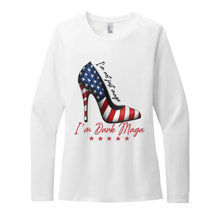 Trump Girl High Heel IM Dark Maga Supporter Vote For Trump Womens CVC Long Sleeve Shirt