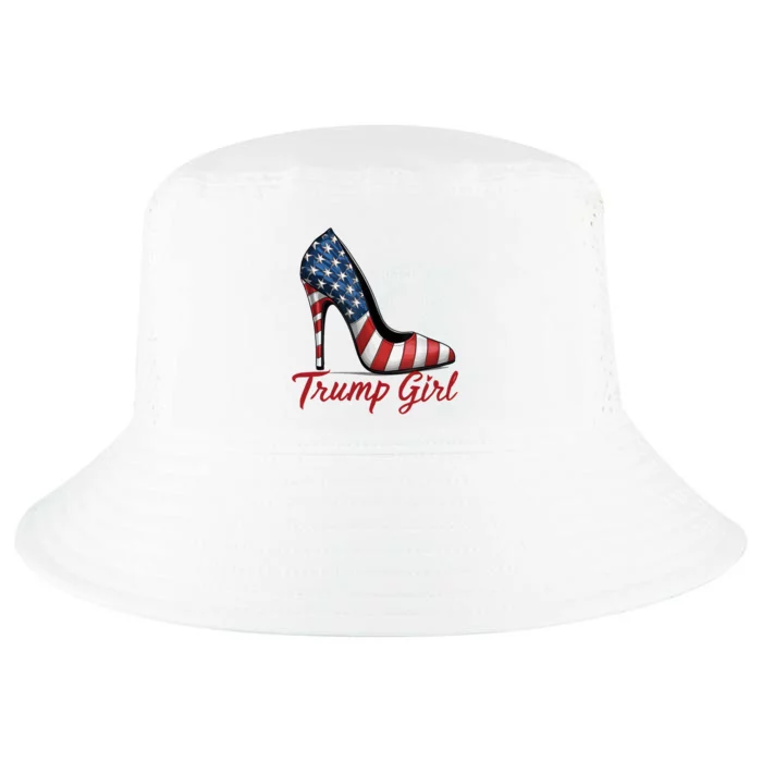 Trump Girl High Heel Stilettos American Flag Trump 2024 Cool Comfort Performance Bucket Hat