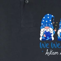 Three Gnomes Holding Blue Puzzle Autism Awareness Softstyle Adult Sport Polo