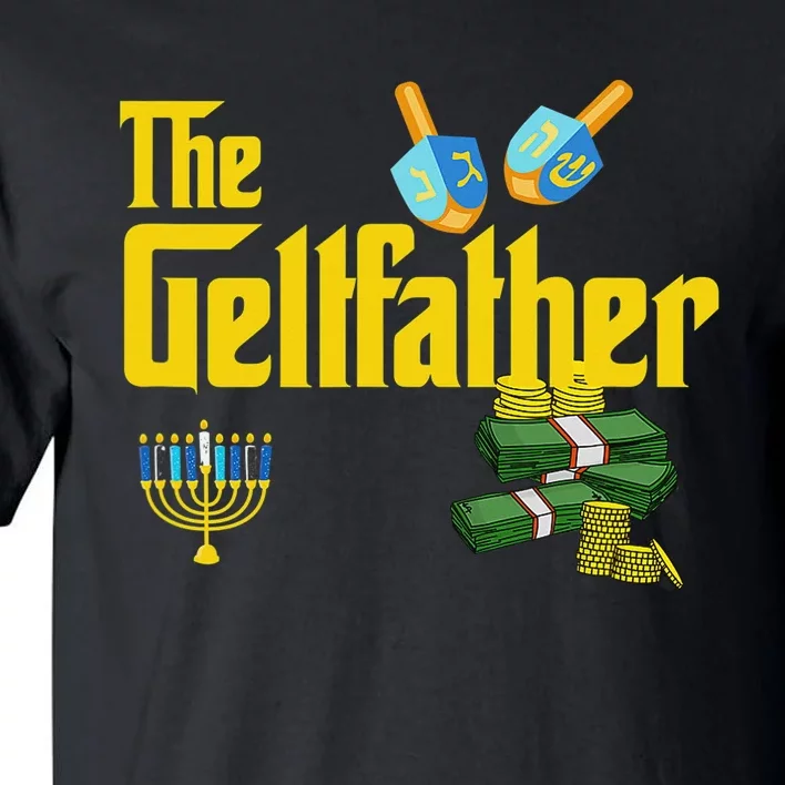 The Geltfather Hanukkah Gelt Dreidel Jewish Dad Menorah Tall T-Shirt