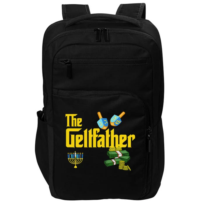 The Geltfather Hanukkah Gelt Dreidel Jewish Dad Menorah Impact Tech Backpack