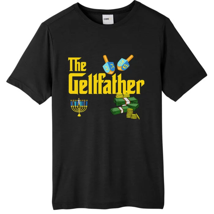 The Geltfather Hanukkah Gelt Dreidel Jewish Dad Menorah ChromaSoft Performance T-Shirt