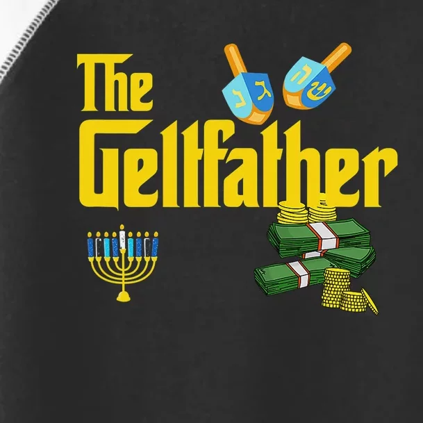 The Geltfather Hanukkah Gelt Dreidel Jewish Dad Menorah Toddler Fine Jersey T-Shirt