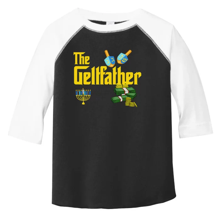 The Geltfather Hanukkah Gelt Dreidel Jewish Dad Menorah Toddler Fine Jersey T-Shirt