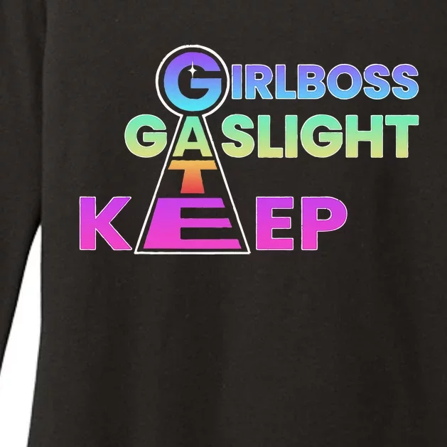 That Go Hard Girlboss Gaslight Gatekeep Trending Womens CVC Long Sleeve Shirt