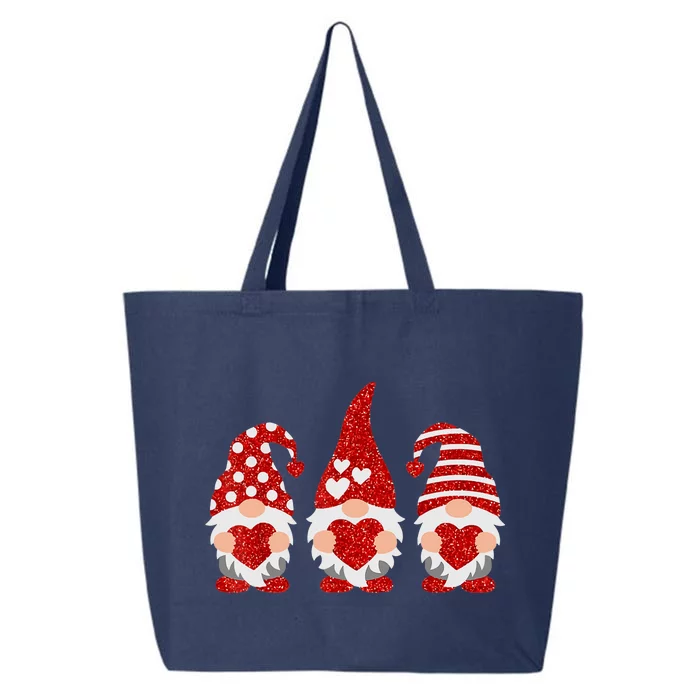 Three Gnomes Happy Valentines Day Gnome Lover 25L Jumbo Tote