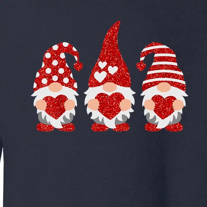 Three Gnomes Happy Valentines Day Gnome Lover Toddler Sweatshirt