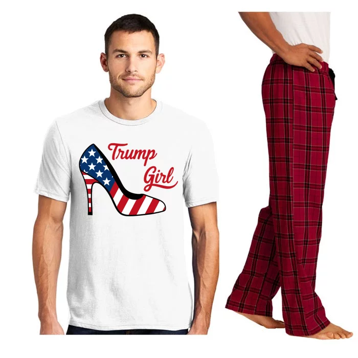 Trump Girl High Heels Stilettos American Flag Trump 2024 Trump Merch Republican Pajama Set