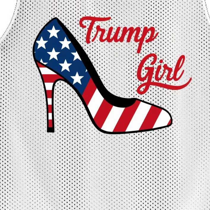 Trump Girl High Heels Stilettos American Flag Trump 2024 Trump Merch Republican Mesh Reversible Basketball Jersey Tank