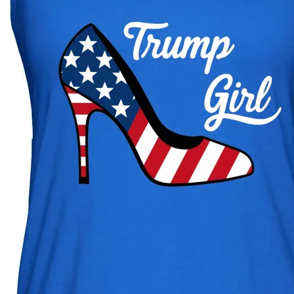 Trump Girl High Heels Stilettos American Flag Trump 2024 Republican Trump Merch Ladies Essential Flowy Tank