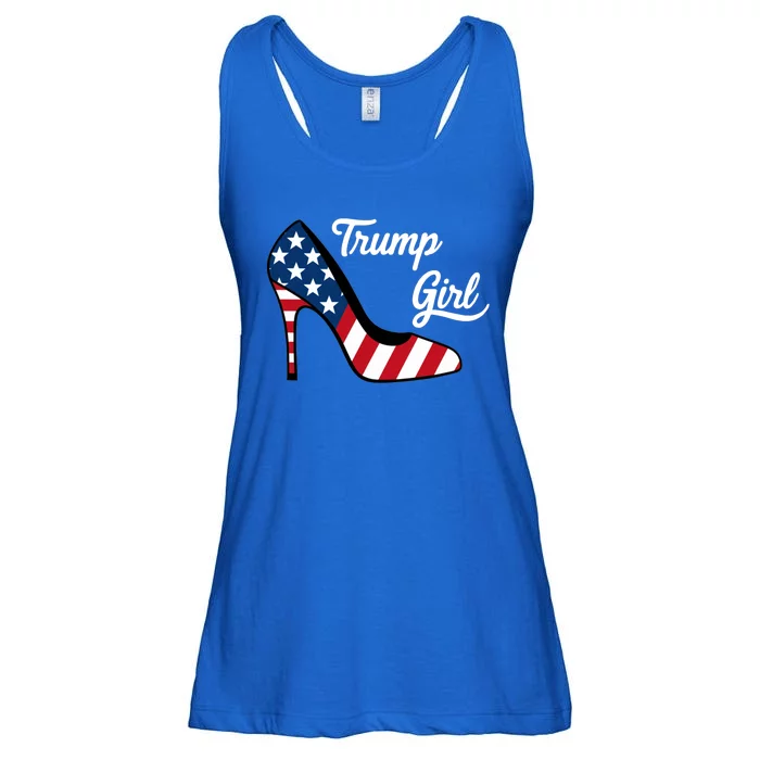 Trump Girl High Heels Stilettos American Flag Trump 2024 Republican Trump Merch Ladies Essential Flowy Tank