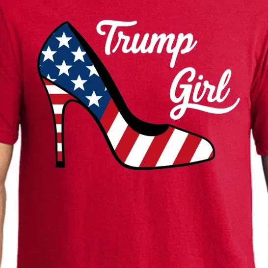 Trump Girl High Heels Stilettos American Flag Trump 2024 Republican Trump Merch Pajama Set