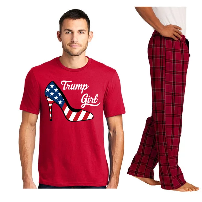 Trump Girl High Heels Stilettos American Flag Trump 2024 Republican Trump Merch Pajama Set