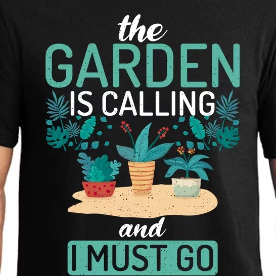 The Garden Is Calling And I Must Go Outdoor And Gardening Gift Pajama Set