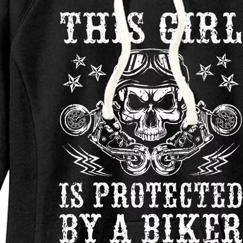 This Girl Is Protected By A Biker Women's Fleece Hoodie