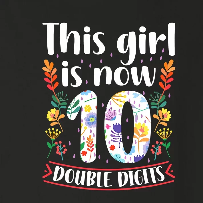 This Girl Is Now Double Digits 10 Year Old 10th Birthday Toddler Long Sleeve Shirt