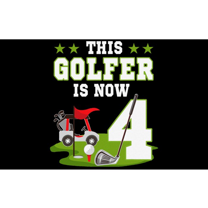 This Golfer Is Now 4 Year Old Birthday 4rd Golf Party Bumper Sticker