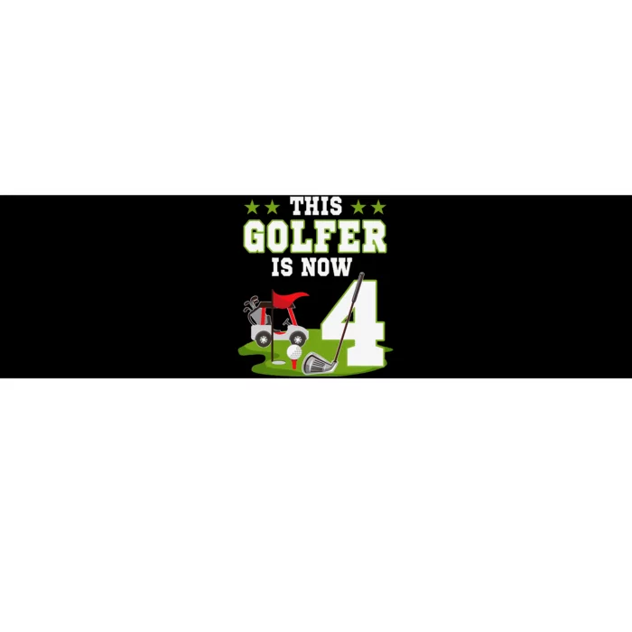 This Golfer Is Now 4 Year Old Birthday 4rd Golf Party Bumper Sticker