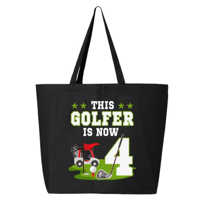 This Golfer Is Now 4 Year Old Birthday 4rd Golf Party 25L Jumbo Tote