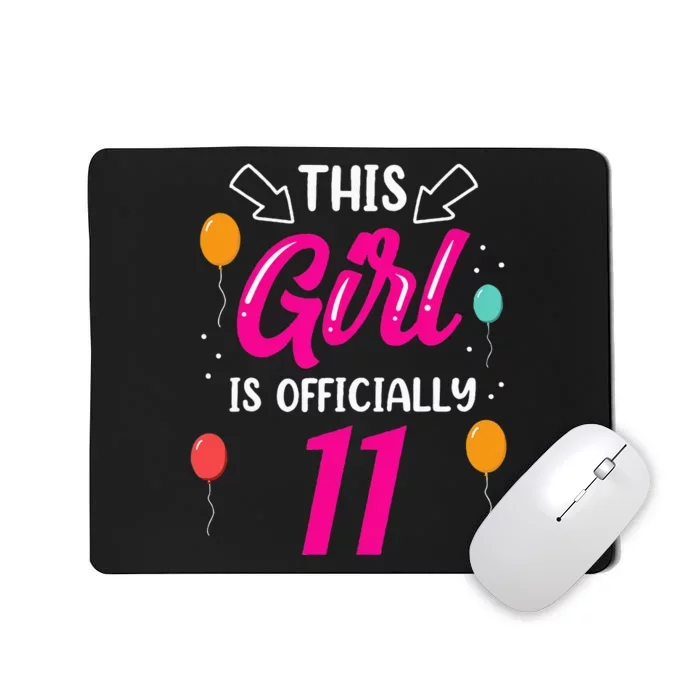 This Girl Is 11 Years Old Age Girls Birthday Mousepad