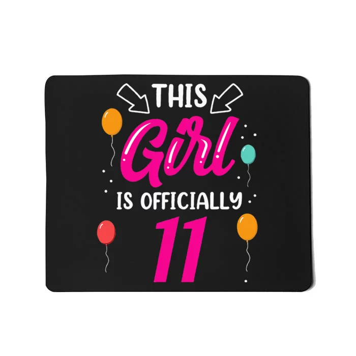 This Girl Is 11 Years Old Age Girls Birthday Mousepad